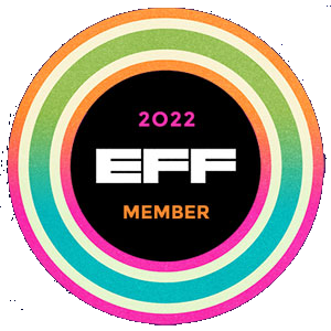The Electronic Frontier Foundation - logo and link to their site.